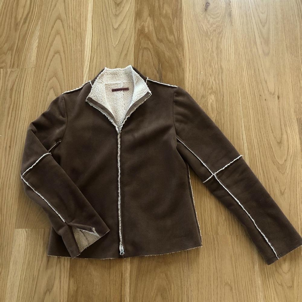 Anthropologie VELVET brand faux suede jacket